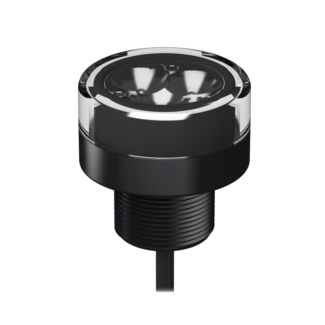 Banner Engineering LED Machine Light; Round; 50mm Diameter; White Light; 12-30VDC; IP69K; Potted Cable